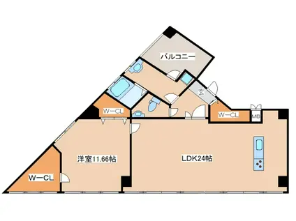 VILLA YUA(1SLDK/3階)の間取り写真