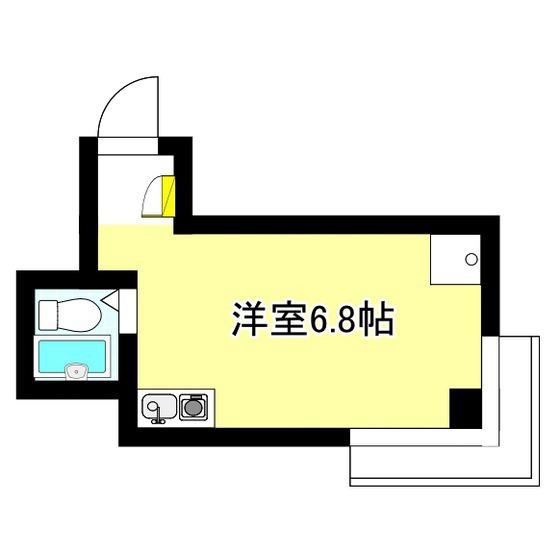 シェルコート若松町(ワンルーム/2階)の間取り写真