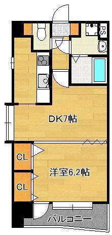 ニューサンリバー10番館(1LDK/4階)の間取り写真
