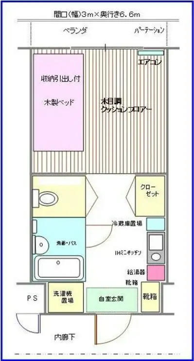 多摩学生マンション 2階階 間取り
