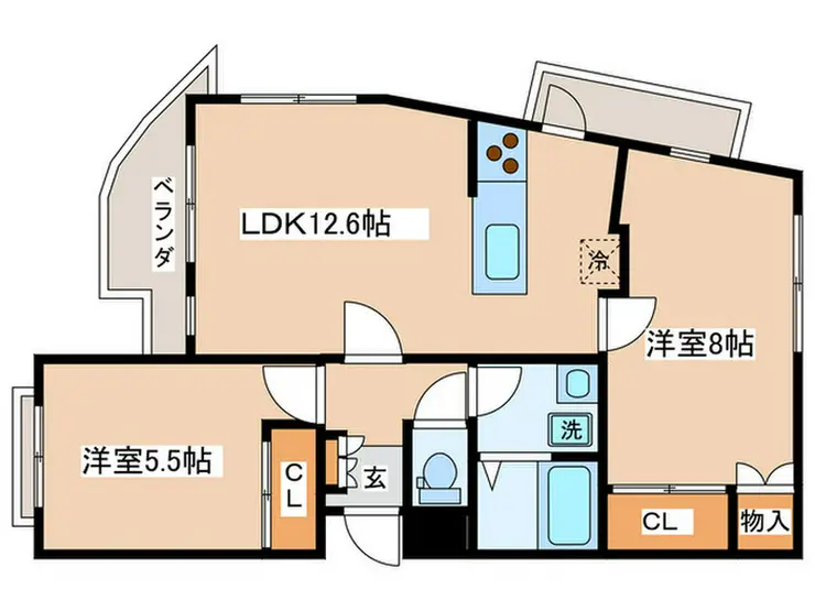 プリマヴェラ五月台 2階階 間取り