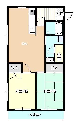 メゾン・クレール(2LDK/1階)の間取り写真