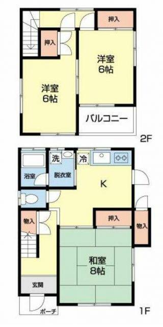 メゾンホーク末永B(3DK/1階)の間取り写真