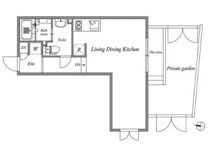 ALERO参宮橋 アレーロ参宮橋(ワンルーム/1階)の間取り写真