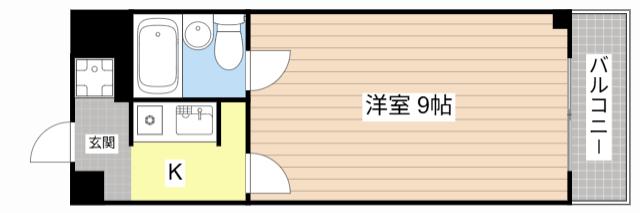 サンクリエート彦根(1K/4階)の間取り写真