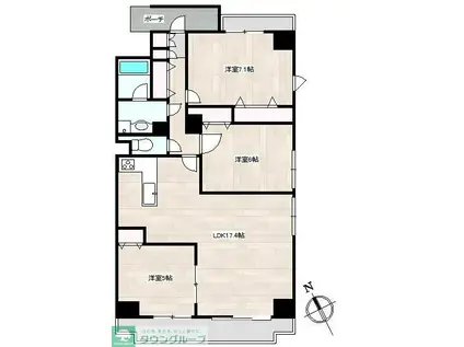 リーラ文京本駒込(3LDK/8階)の間取り写真