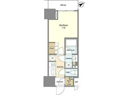 ラティエラ板橋(1K/4階)の間取り写真