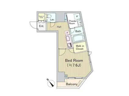 オリゼー茅場町(1K/5階)の間取り写真