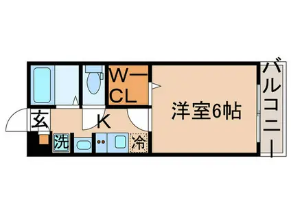 ベラージュ(1K/1階)の間取り写真