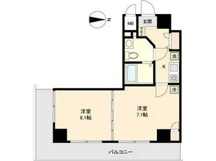 LA DOUCEUR新栄(2K/10階)の間取り写真