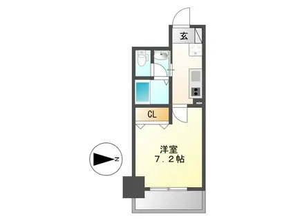 チェルトヴィータ(1K/11階)の間取り写真