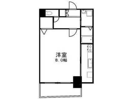 HF丸の内レジデンス(1K/2階)の間取り写真