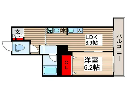 リバーシティ21 イーストタワーズ 10棟(1LDK/17階)の間取り写真