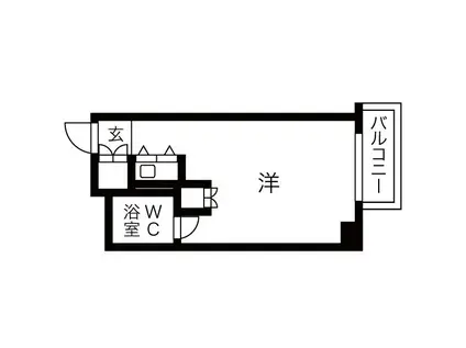 植田パークハイツ(ワンルーム/6階)の間取り写真