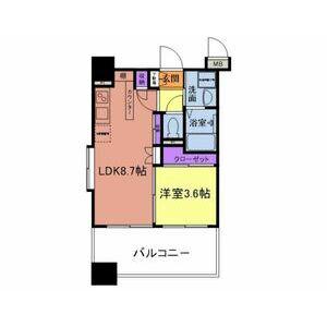 サヴォイ エリート(1LDK/11階)の間取り写真