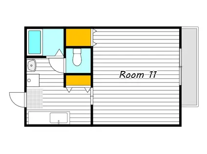 バウエルエスポワール(1K/1階)の間取り写真