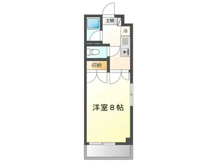 サンハイツエンゼル(1K/4階)の間取り写真