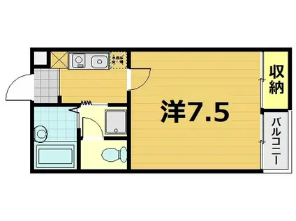 レ・タン・ドゥ・ラ・メールCKIII(1K/3階)の間取り写真