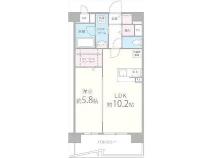 カンマキーノ(1LDK/1階)の間取り写真