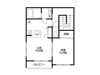 ジョワ メゾンI(1LDK/2階)の間取り写真