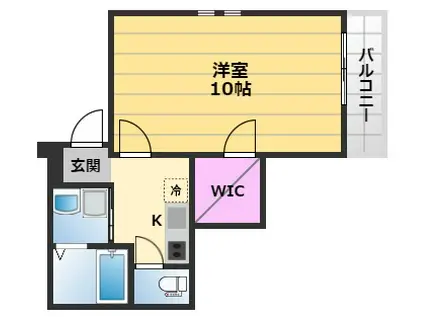 ローズステージ泉大津駅前Ⅲ番館(1K/2階)の間取り写真