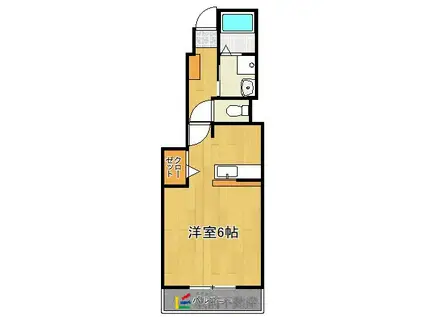 シャルマンヒロ弐番館(1K/1階)の間取り写真