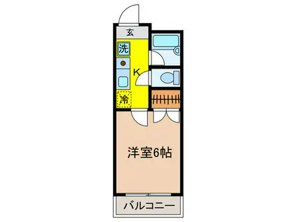 パークテラス(1K/3階)の間取り写真
