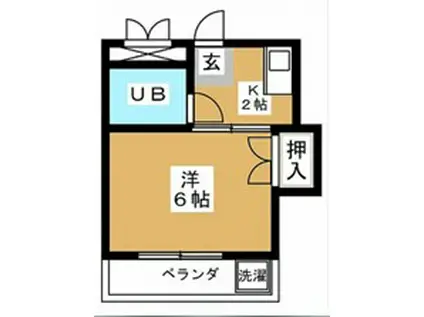 メゾン富浜(ワンルーム/1階)の間取り写真