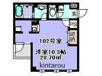 LINK-FIRST(1K/1階)の間取り写真