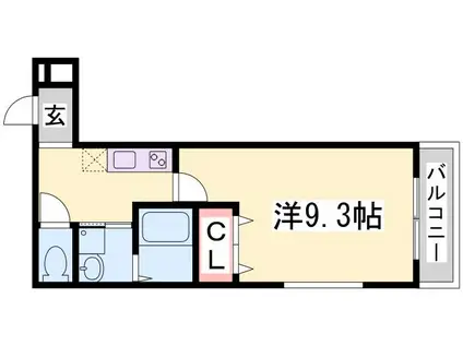 フジパレス小河通 III番館(1K/2階)の間取り写真
