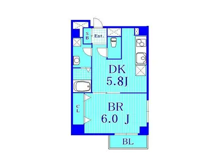 パルテノン(1DK/2階)の間取り写真
