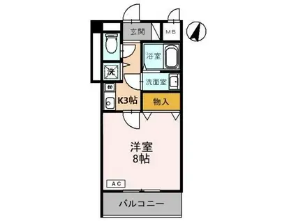 ドール魚崎(1K/5階)の間取り写真