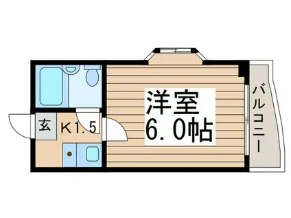 シャングリラ竹の塚(1K/4階)の間取り写真