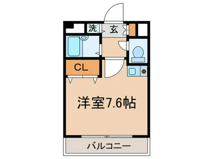 コバハイツ大泉Ⅲ(ワンルーム/1階)の間取り写真