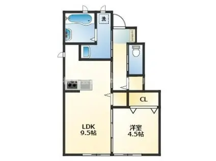 メゾン・ド・シュシュ A・B・C棟(1LDK/1階)の間取り写真