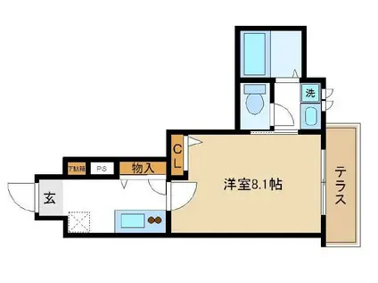 コーポ羽田(1K/1階)の間取り写真