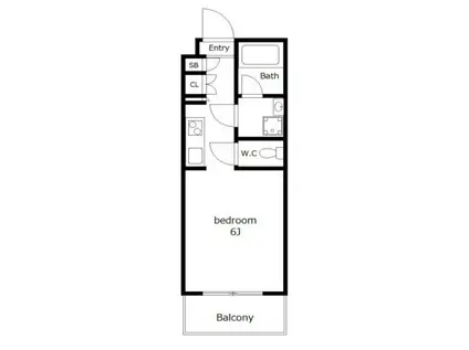 BLUEPALLET浦安(1K/4階)の間取り写真