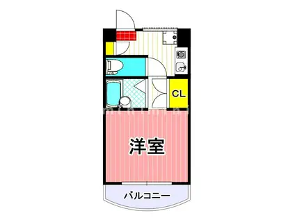 水前寺ガーデンプレイス(ワンルーム/3階)の間取り写真