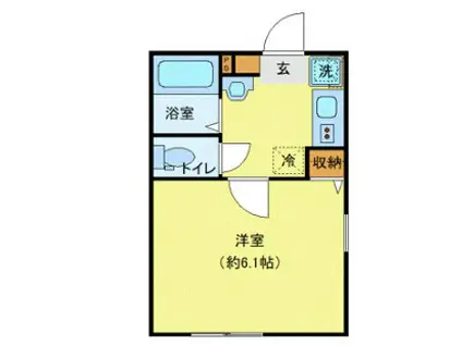 エクセラン南千住II(1K/3階)の間取り写真