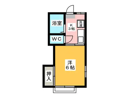 アーバンホーム(1K/1階)の間取り写真