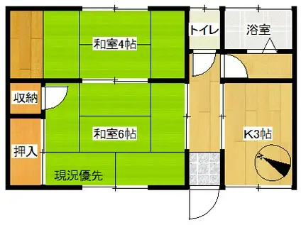 藤井アパート(2K/2階)の間取り写真