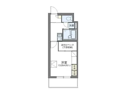 レオパレスサランズ日吉(1K/4階)の間取り写真