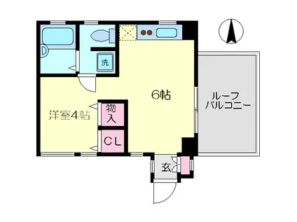 ラ・コルテ(1DK/3階)の間取り写真