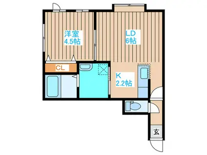 プレシャス12番館(1LDK/1階)の間取り写真