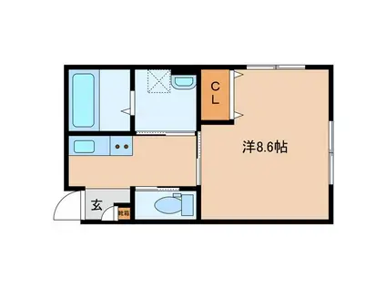 ビエナタウンA棟(1K/1階)の間取り写真