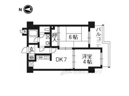 セント・ルークルス(2DK/2階)の間取り写真
