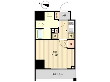 レノス新子安(1K/5階)の間取り写真