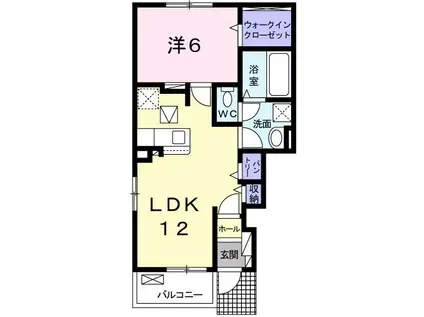 UG-LINE I(1LDK/1階)の間取り写真