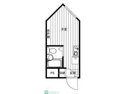 プルミエールI(ワンルーム/2階)の間取り写真