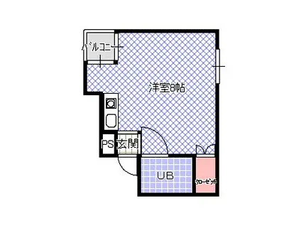 シュトラーセ北田(ワンルーム/2階)の間取り写真